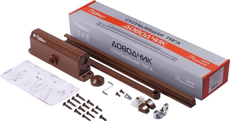 Доводчик дверной НОРА-М 4S Slider морозостойкий "Коричневый" 18771 - изображение 2