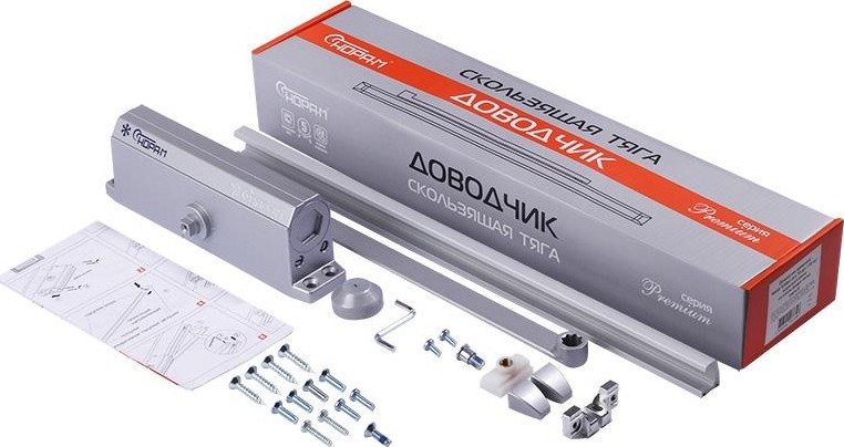 Доводчик дверной НОРА-М 4S Slider морозостойкий "Серый" 18770 - изображение 2