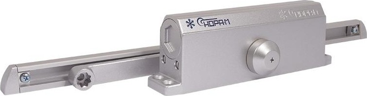 Доводчик дверной НОРА-М 4S Slider морозостойкий "Серебро" 18769