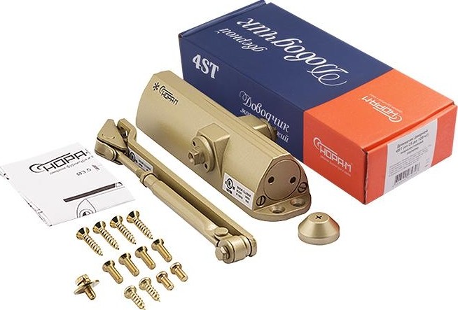 Доводчик дверной НОРА-М 4ST морозостойкий "Золото" 16651 - изображение 2