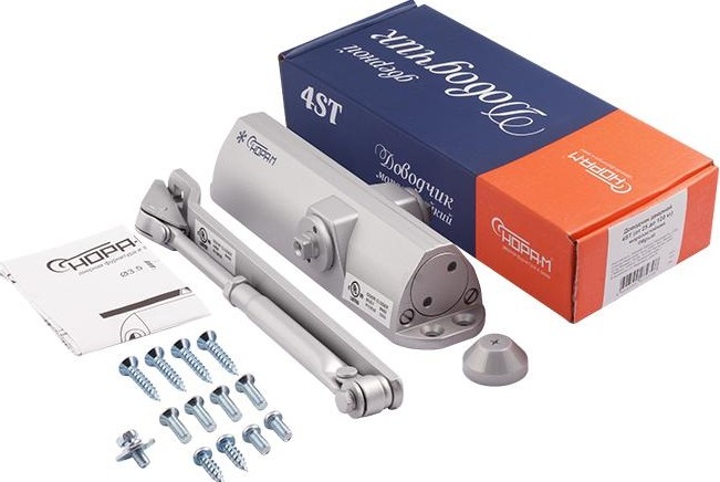 Доводчик дверной НОРА-М 4ST морозостойкий "Серый" 16648 - изображение 2