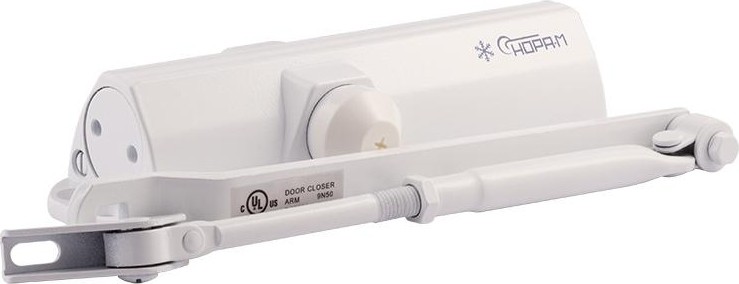 Доводчик дверной НОРА-М 4ST морозостойкий "Белый" 16645