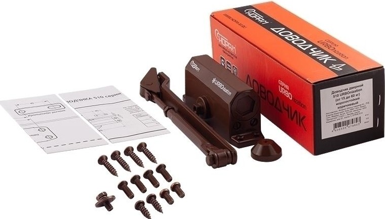 Доводчик дверной НОРА-М 510 URBOnization морозостойкий "Коричневый" 16629 - изображение 2