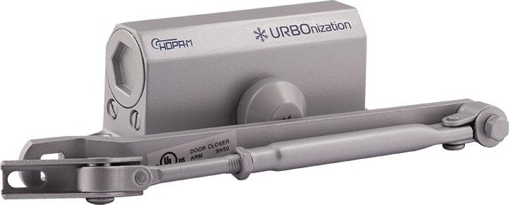 Доводчик дверной НОРА-М 510F URBOnization с фиксацией "Серый" 18391