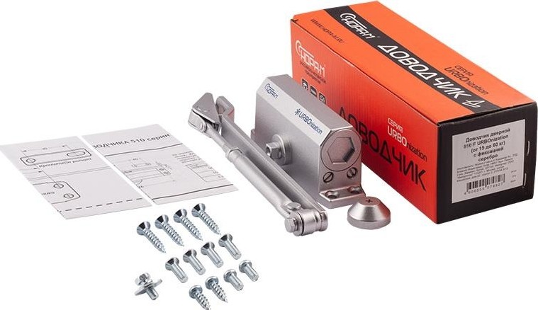 Доводчик дверной НОРА-М 510F URBOnization с фиксацией "Серебро" 18392 - изображение 2