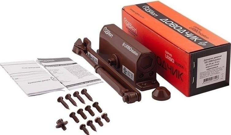 Доводчик дверной НОРА-М 520 URBOnization морозостойкий "Коричневый" 16609 - изображение 2