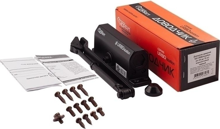 Доводчик дверной НОРА-М 520 URBOnization морозостойкий "Черный" 16610 - изображение 2