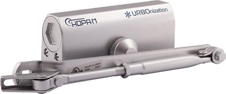 Доводчик дверной НОРА-М 520 URBOnization морозостойкий "Серебро" 16608