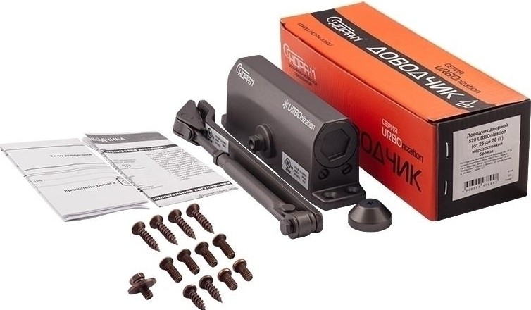 Доводчик дверной НОРА-М 520 URBOnization морозостойкий "Графит/Бронза" 16606 - изображение 2