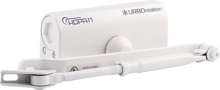 Доводчик дверной НОРА-М 530 URBOnization морозостойкий "Белый" 16611