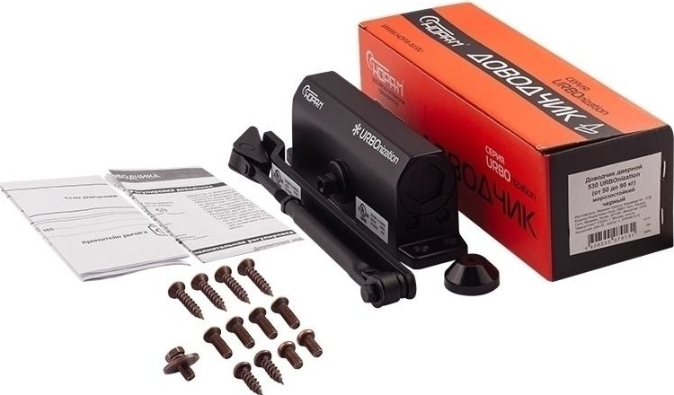 Доводчик дверной НОРА-М 530 URBOnization морозостойкий "Черный" 16616 - изображение 2