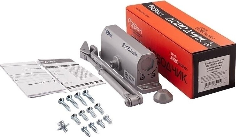 Доводчик дверной НОРА-М 530 URBOnization морозостойкий "Серый" 16613 - изображение 2