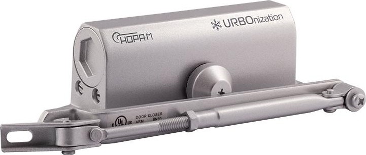 Доводчик дверной НОРА-М 530 URBOnization морозостойкий "Серебро" 16614