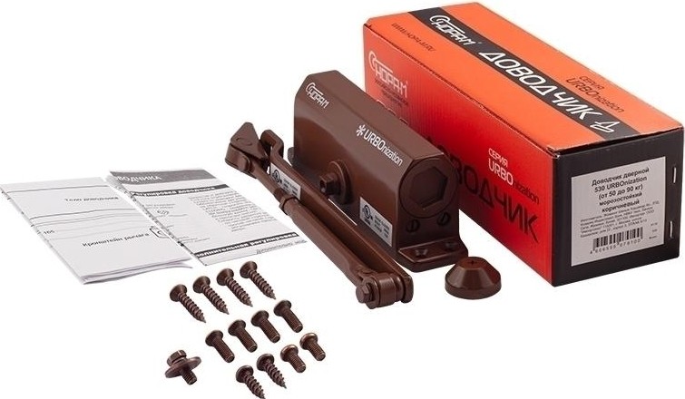 Доводчик дверной НОРА-М 530 URBOnization морозостойкий "Коричневый" 16615 - изображение 2