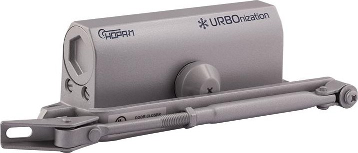 Доводчик дверной НОРА-М 530F URBOnization с фиксацией "Серый" 18395