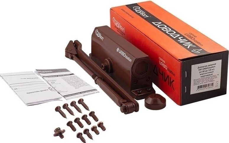 Доводчик дверной НОРА-М 540 URBOnization морозостойкий "Коричневый" 16638 - изображение 2