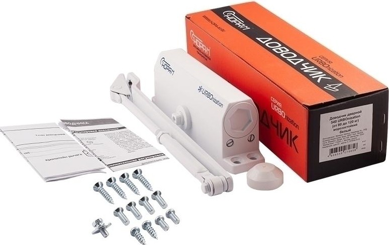 Доводчик дверной НОРА-М 540 URBOnization морозостойкий "Белый" 16633 - изображение 3