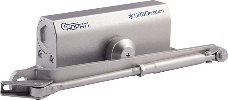 Доводчик дверной НОРА-М 540 URBOnization морозостойкий "Серебро" 16636