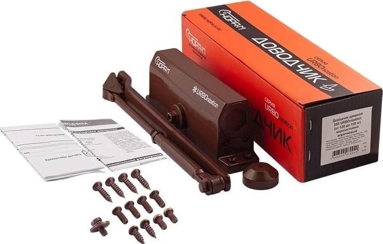 Доводчик дверной НОРА-М 550 URBOnization морозостойкий "Коричневый" 16641 - изображение 2