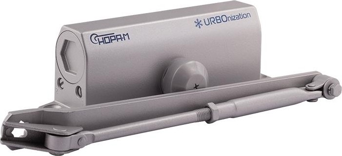 Доводчик дверной НОРА-М 550 URBOnization морозостойкий "Серый" 16642