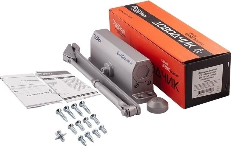 Доводчик дверной НОРА-М 550 URBOnization морозостойкий "Серый" 16642 - изображение 2