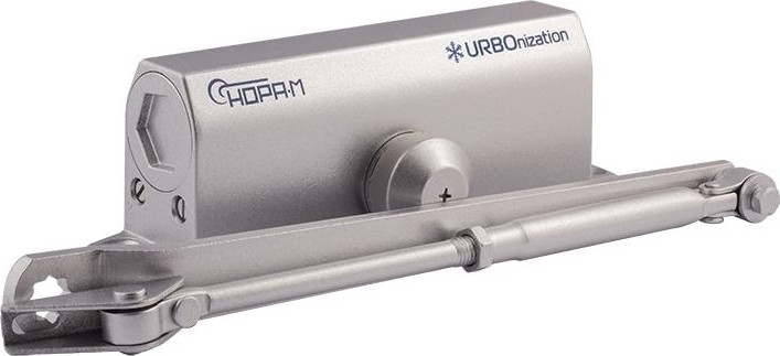 Доводчик дверной НОРА-М 550 URBOnization морозостойкий "Серебро" 16643