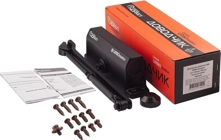 Доводчик дверной НОРА-М 550 URBOnization морозостойкий "Черный" 16644 - изображение 2