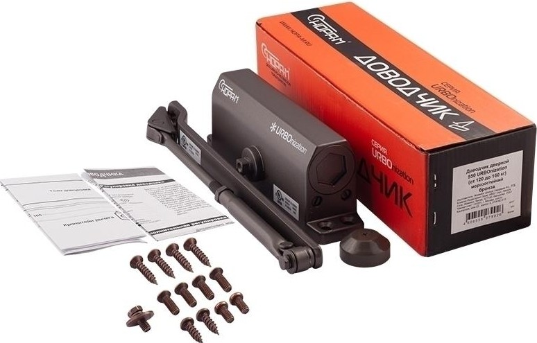 Доводчик дверной НОРА-М 550 URBOnization морозостойкий "Графит" 16640 - изображение 2