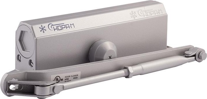 Доводчик дверной НОРА-М 5S морозостойкий "Серебро" 5008