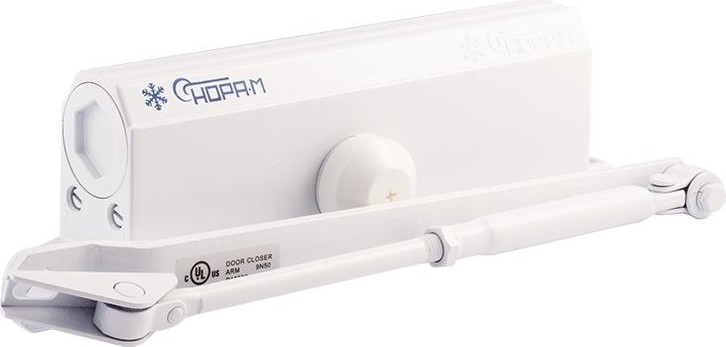 Доводчик дверной НОРА-М 5S морозостойкий "Белый" 5004