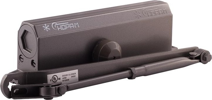 Доводчик дверной НОРА-М 5S морозостойкий "Графит" 5005