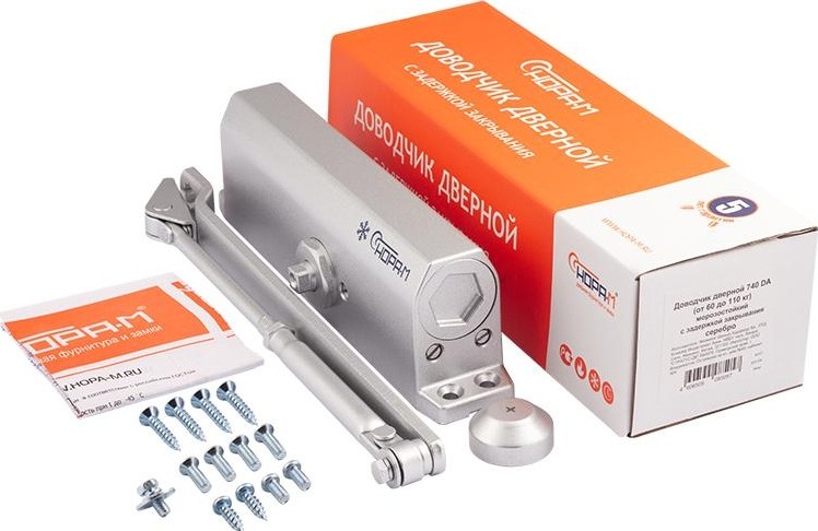 Доводчик дверной НОРА-М 740DA "Серебро" 18411 - изображение 2