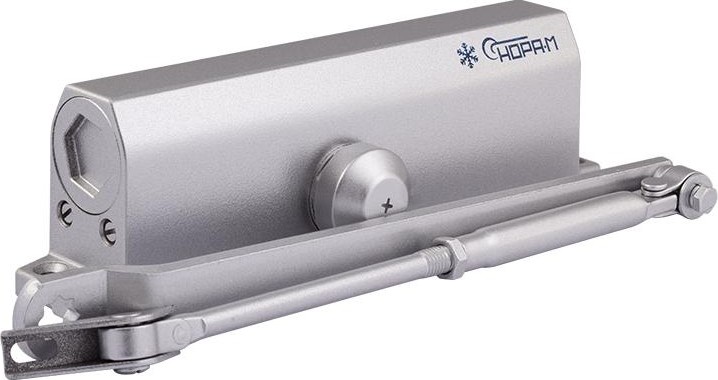 Доводчик дверной НОРА-М 740DA "Серебро" 18411