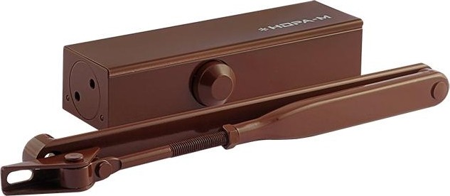Доводчик дверной НОРА-М 820 с рычажной тягой "Коричневый" 19273