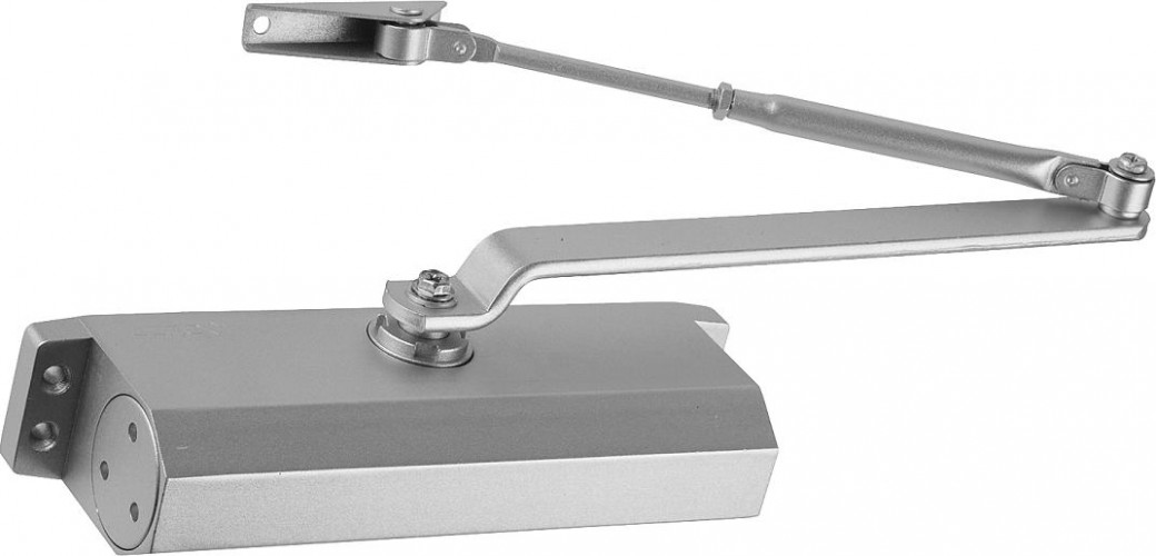 Доводчик дверной ЗУБР для дверей до 100 кг, серебро 37910-100