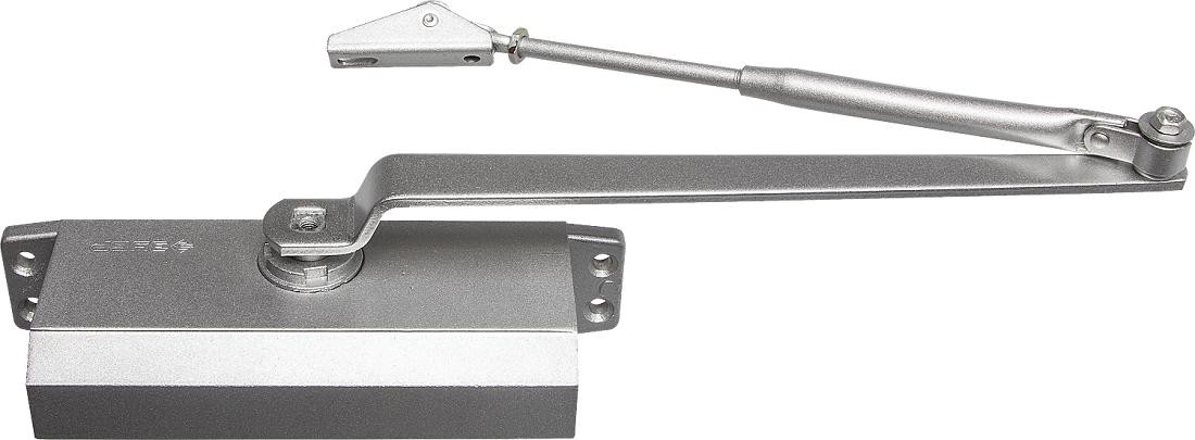 Доводчик дверной ЗУБР для дверей до 80 кг, серебро 37910-80
