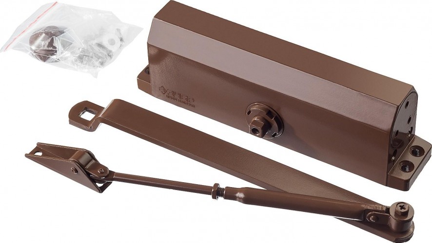 Доводчик дверной ЗУБР Профессионал для дверей до 100 кг, коричневый 37912-100 - изображение 2