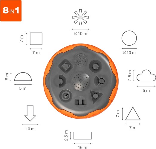 Дождеватель круговой DAEWOO DWS 1018 многорежимный 8 в 1 - изображение 3
