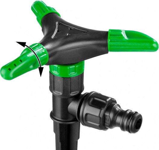 Дождеватель круговой РОСТОК РК-3 19 м2, 3-х лепестковый, стационарный, пластиковый 427612 - изображение 2