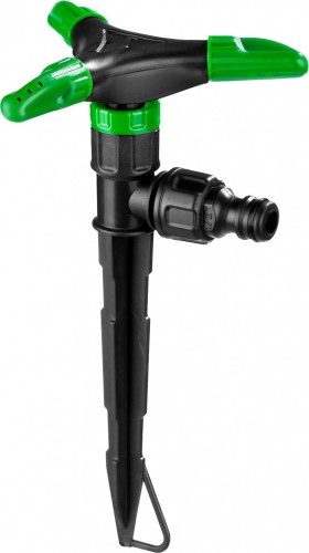 Дождеватель круговой РОСТОК РК-3 19 м2, 3-х лепестковый, стационарный, пластиковый 427612