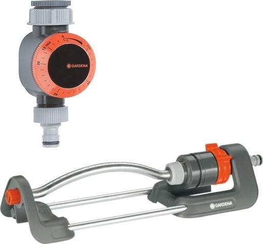 Дождеватель осциллирующий GARDENA Aqua S с таймером подачи воды (дисплей) 18701-34.000.00 18701-34.000.00
