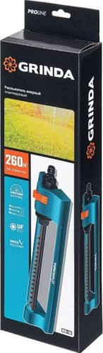 Дождеватель осциллирующий GRINDA RO-16 proline 260 м2 полив, 16 форсунок, веерный 429347 - изображение 4