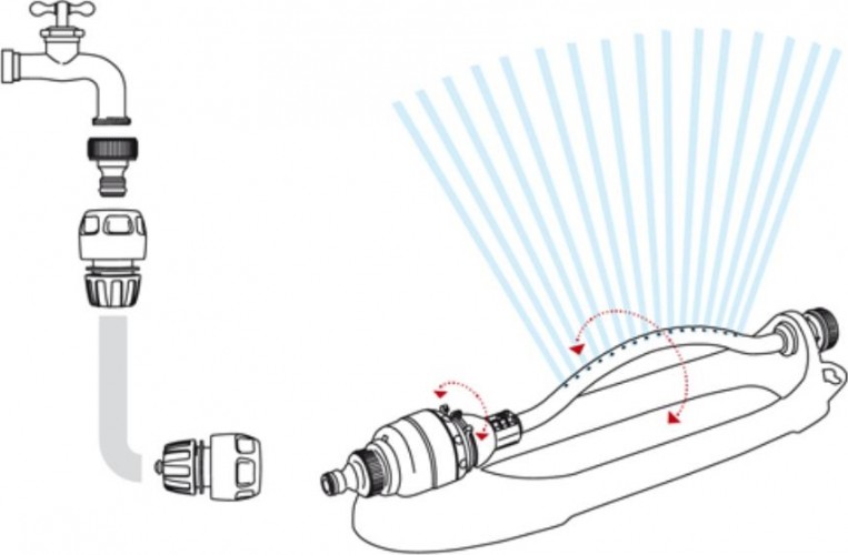 Дождеватель осциллирующий GF COMET 80005666 Б0059656 - изображение 3