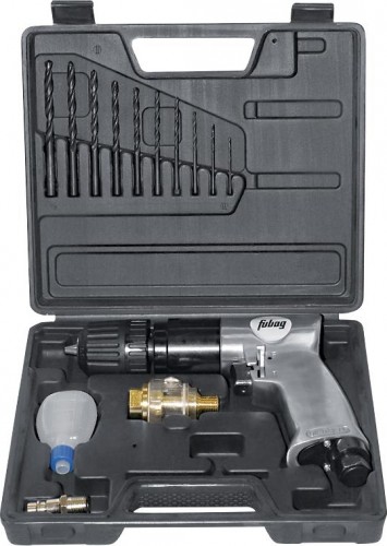 Дрель пневматическая FUBAG DRS1800 с реверсом + набор кейс 100103 100103