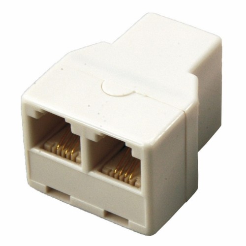 Двойник телефонный REXANT 03-0032 ( уп. 50 штук ) RJ-14 (6P4C) (гнездо-2 гнезда) 03-0032