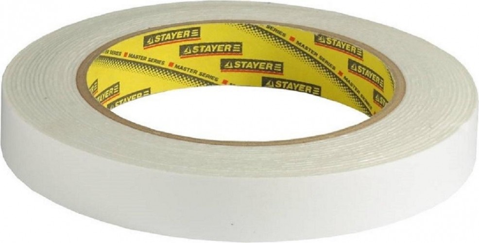 Двухсторонняя клейкая лента на вспененной основе STAYER "Professional" 25 мм х 5 м 12231-25-05
