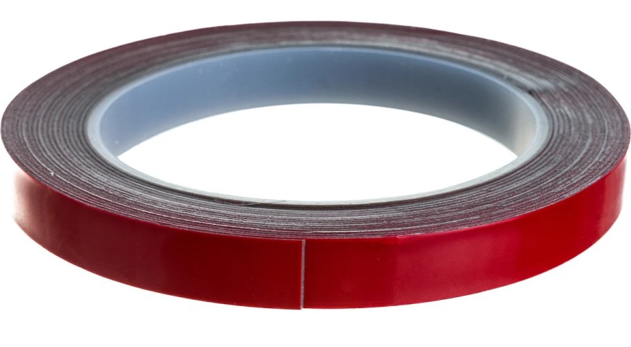 Двусторонний скотч REXANT 09-6012 на HBA акриловой основе 12 мм (ролик 5 м) серый