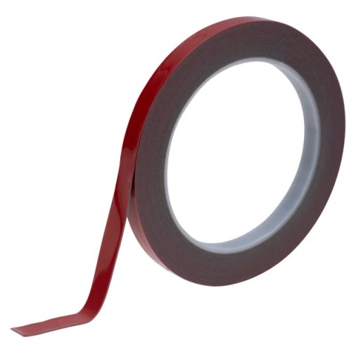 Двусторонний скотч REXANT 09-6009 на HBA акриловой основе 9 мм (ролик 5 м) серый