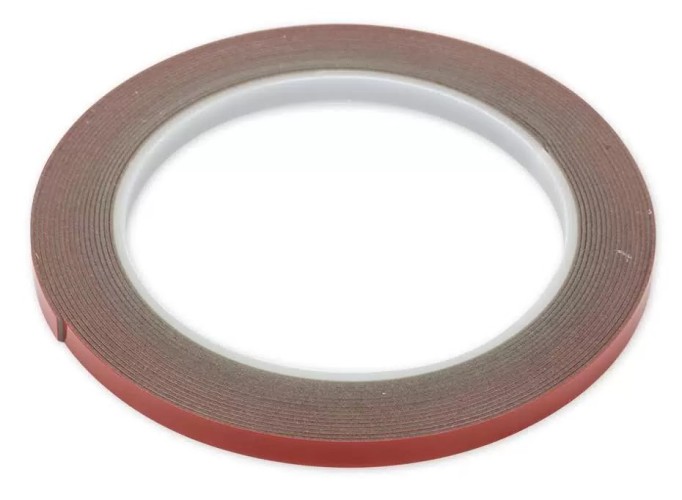 Двусторонняя монтажная лента ARNEZI R8030230 0,8 мм x6 мм x5 м акриловая, серая, в блистере