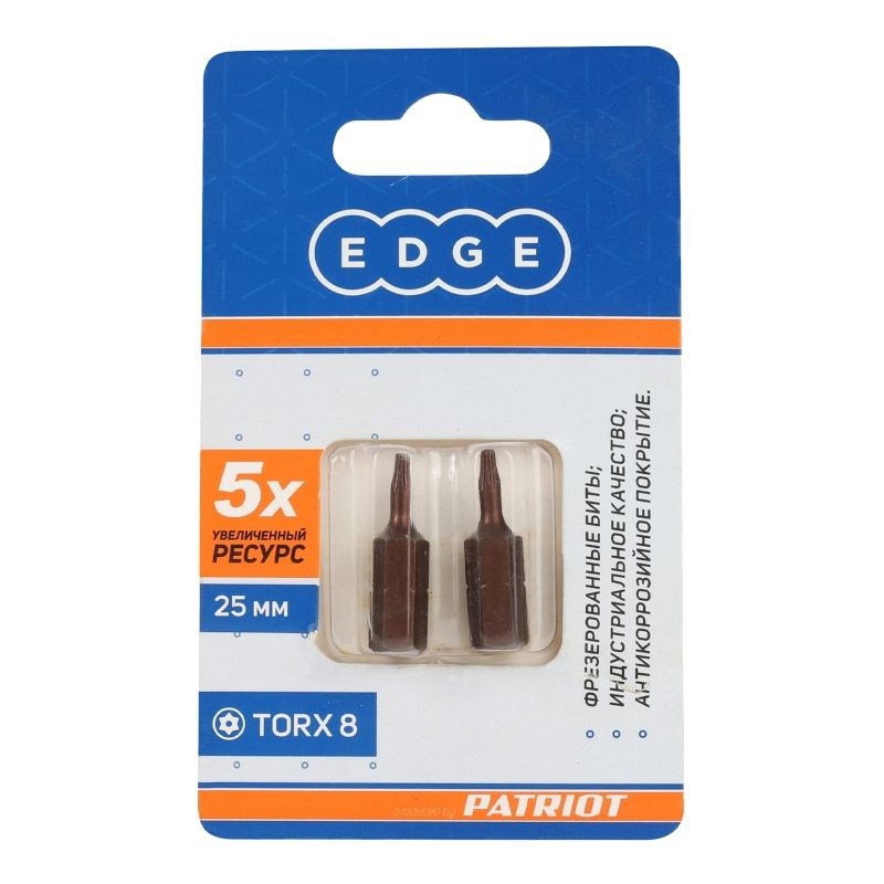 Бита EDGE by PATRIOT T8, сталь S2, длина 25 мм, 2 шт - изображение 2